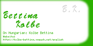 bettina kolbe business card